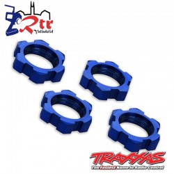 Tuercas de rueda estriadas 17 mm Traxxas Azul TRA7758