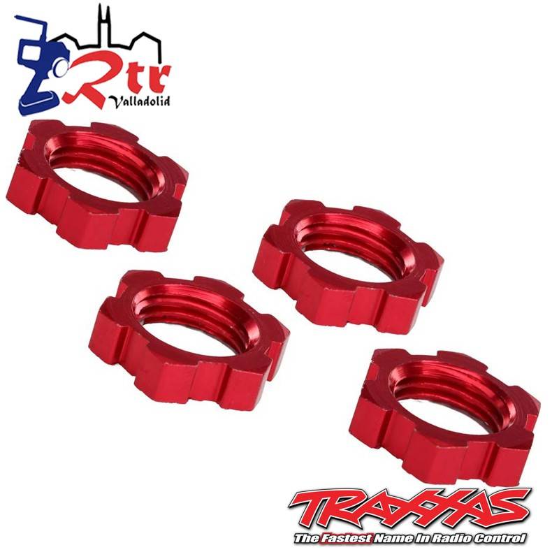 Tuercas de rueda estriadas 17 mm Traxxas Roja TRA7758R