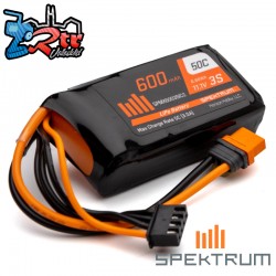 Spektrum Accessories 11.1V 600mAh 3S 50C LiPo Battery: IC2