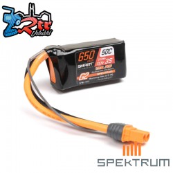11.1V 650mAh 3S 50C Smart G2 Trail Pro LiPo Battery: IC2