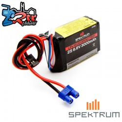 Spektrum 6.6V 3000mAh 2S LiFe Receiver Battery: Universal...