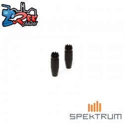Spektrum Gimbal Stick Ends 24mm Black (2): DX9 BE