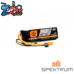 7.4V 2400mAh 2S Smart 30C LiPo Battery: IC3 Connector