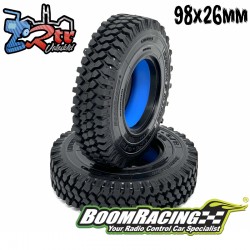 Ruedas BoomRacing Expedition Classic 97x26mm 1.9 compuesto Gekko, con espuma azul