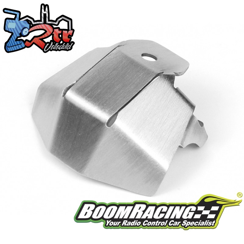 Protector de cárter delantero de acero inoxidable Boom Racing para eje PHAT™ desplazado BRX70/BRX80/BRX90/BRX100