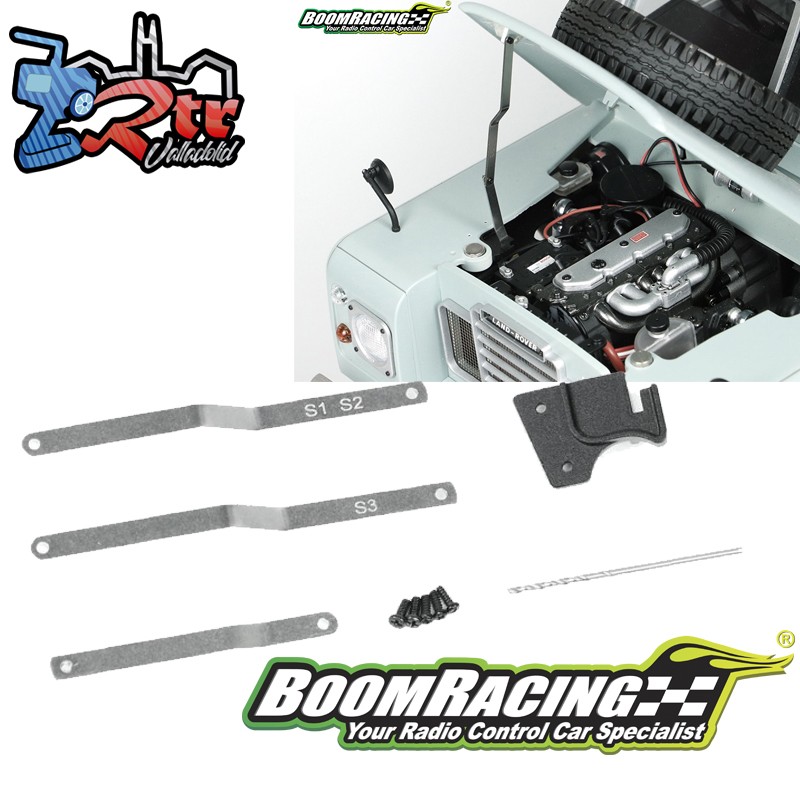 Juego de soportes metálicos para capó de Land Rover® Serie 1 BoomRacing