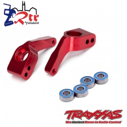 Soportes de eje corto Aluminio Rojo con rodamientos Traxxas TRA3652X