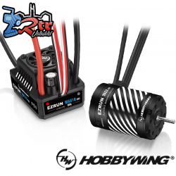 Hobbywing Ezrun MAX10 G2S 80A Combo 3652SD-3300kV-G3 con eje de 3.175 mm