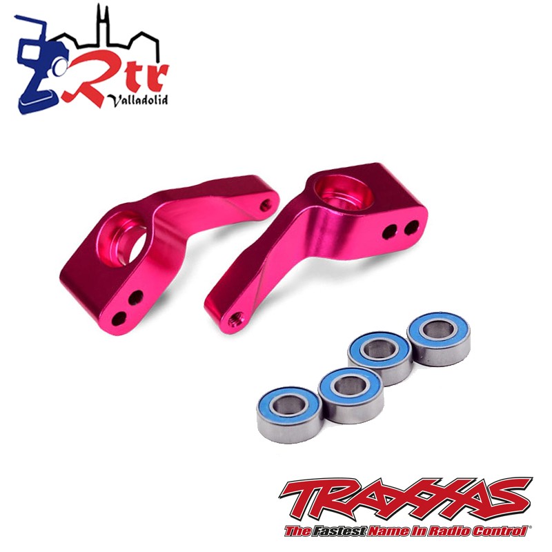 Soportes de eje corto Aluminio Rojo con rodamientos Traxxas TRA3652P