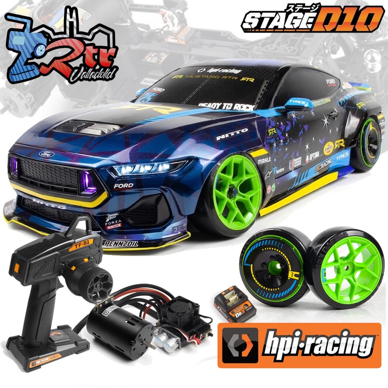 HPI Racing Stage-D10 1/10 2WD brushless Ford Mustang GT RTR S650 - VGJR