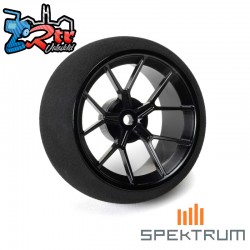 Rueda de emisora aluminio Spektrum color negra
