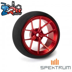 Rueda de emisora aluminio Spektrum color rojo