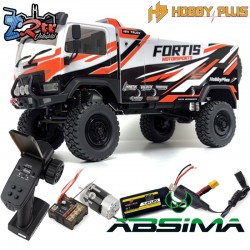 Crawler 1/18 Rally camion DKR-4 4wd Fortis RTR Naranja Escobillas