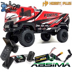 Crawler 1/18 Rally camion DKR-4 4wd Fortis RTR Rojo Brushless