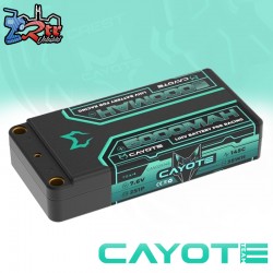 Batería LiPo CAYOTE Racing Shorty de 5000 mAh, 7,6 V, 2S, 145 C, HV 5 mm, 179 g