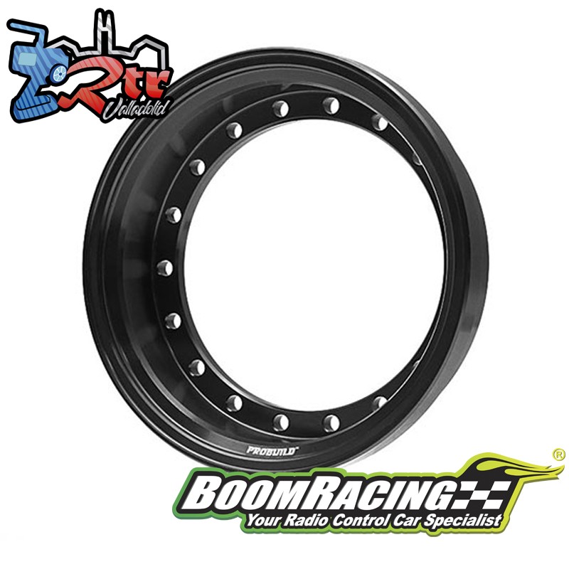 Barril de rueda 1.9" de aluminio de 10 mm ProBuild ™ 1 Unidad Mate Negro Standard BoomRacing