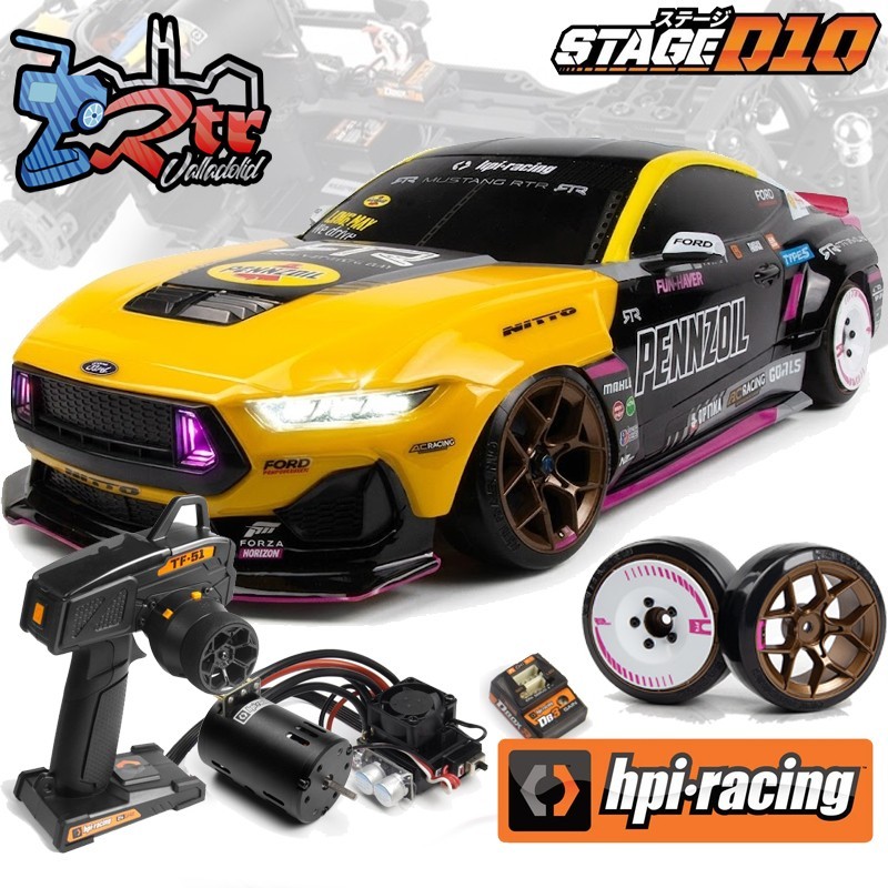 HPI Racing Stage-D10 1/10 4WD Escobillas Ford Mustang GT RTR S650 -  B.Hobson