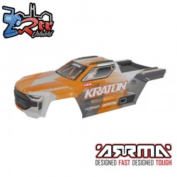 ARRMA MINI KRATON Body  White-Orange