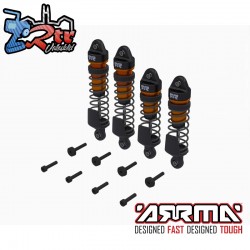 ARRMA Shock Set  Front-Rear Assembled  700cSt Oil  Orange...