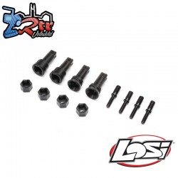 Losi Wheel Axle & Hex Set: NASCAR