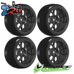 Ruedas con llanta 14 radios Drift outset ajustable 1/10...
