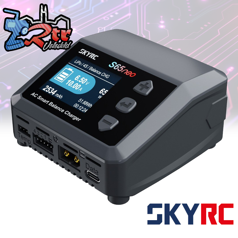 Cargador Lipo S65neo AC LiPo 2-4s 10A 65W Descargador 2A 10W