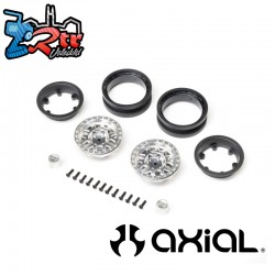 Axial 1.9" KMC Mesa Beadlock Wheels  Satin Chrome (2)