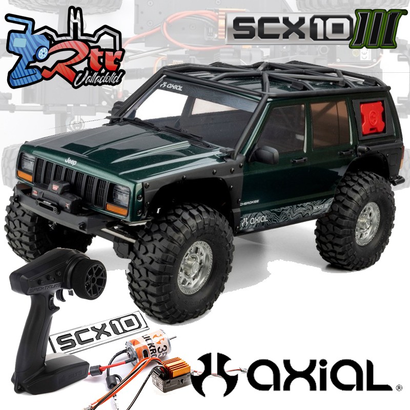 Axial SCX10 III Jeep Cherokee XJ 4X4 RTR 1/10 Escobillas Rock Crawler Verde