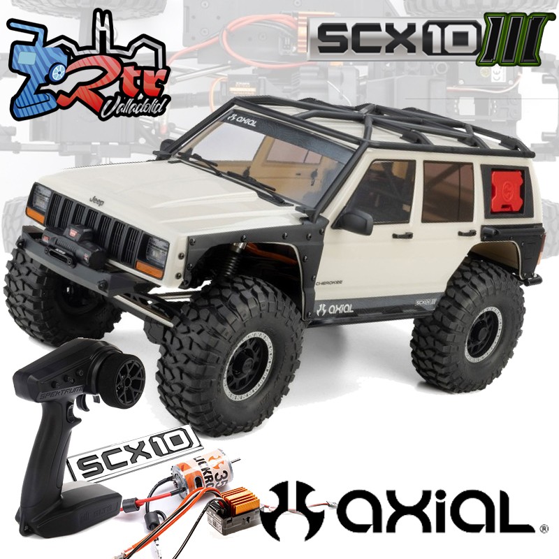 Axial SCX10 III Jeep Cherokee XJ 4X4 RTR 1/10 Escobillas Rock Crawler Blanco