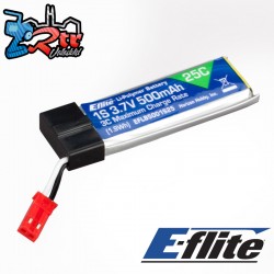 1S 3.7V 500mAh 25C Li-Po Battery: JST-RCY