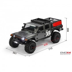 Cross RC EMOX4 1/8 ARTR Crawling versión Brushless RTR Plata