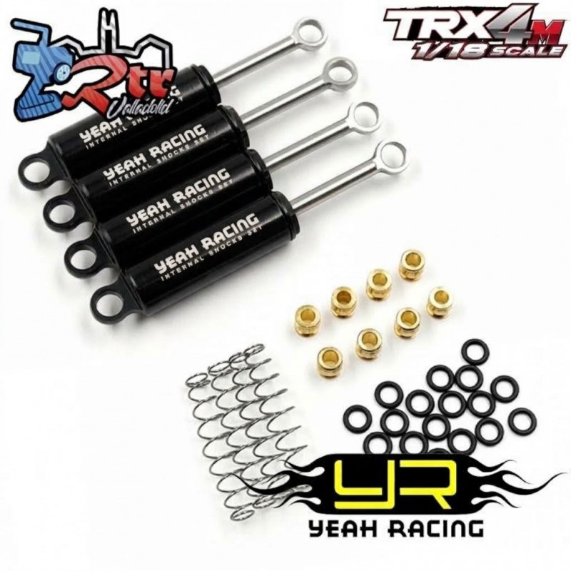 Amortiguadores de Aluminio de 58mm para Traxxas TRX-4M Negro