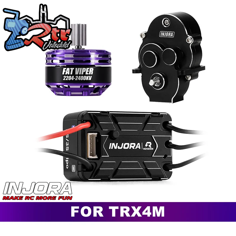 Combo INJORA Roverin OR30 ESC sin escobillas y motor Fat Viper 2204 para TRX4M (XT30/PH2.0)