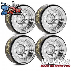 Llantas Injora 0.7" D19 Plata Aluminio SCX30 1/30 W7016
