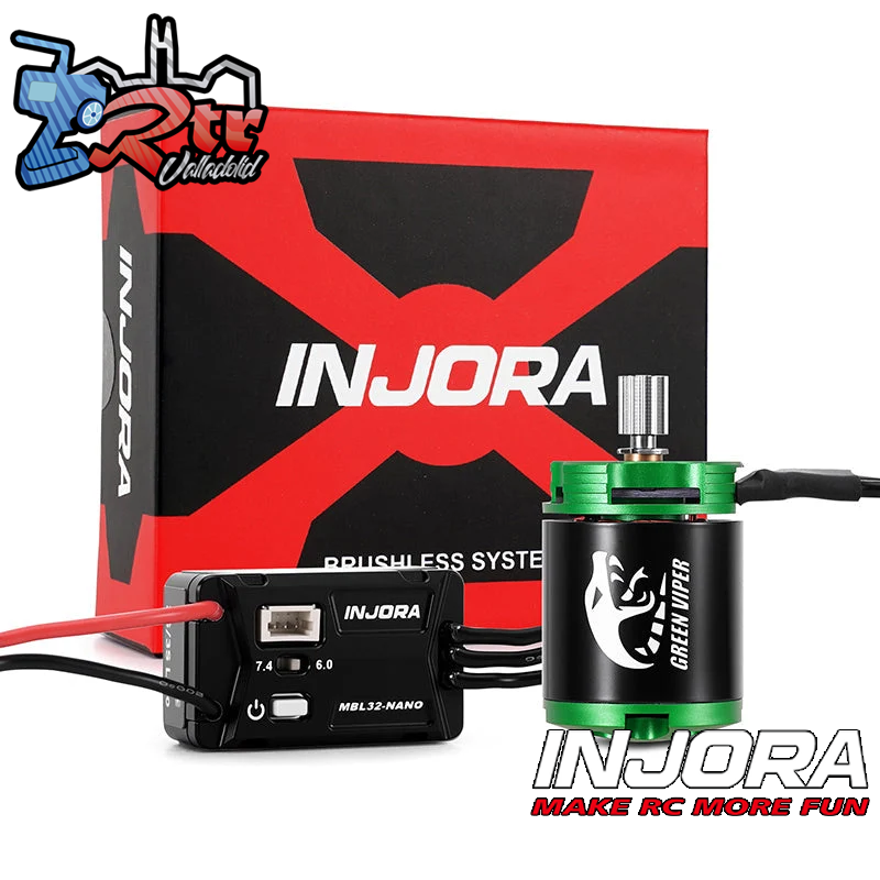 INJORA MBL32-NANO ESC sin escobillas y Motor Viper verde 1621 4300KV para 1/30 SCX30