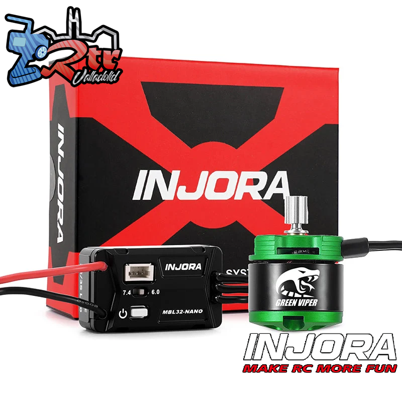 INJORA MBL32-NANO ESC sin escobillas y Motor Viper verde 1616 4800KV para 1/30 SCX30