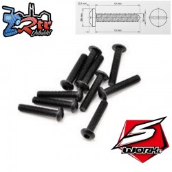 Tornillo Allen cabeza ovalada M3x15mm 10 unidades Sworkz