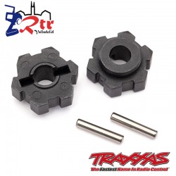 Cubos de rueda, hexagonales (2) / pasadores 2.5x14 (2) Traxxas TRA8956
