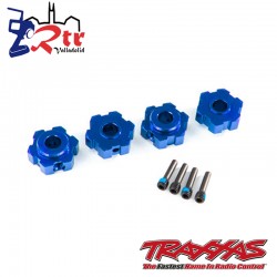 Cubos hexagonales aluminio Azul pasadores de tornillo de 4x13 mm TRA8956X
