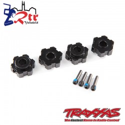 Cubos hexagonales aluminio Negros pasadores de tornillo de 4x13 mm TRA8956A