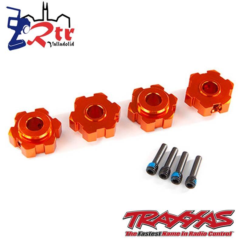 Cubos hexagonales aluminio Anaranjado pasadores de tornillo de 4x13 mm TRA8956T