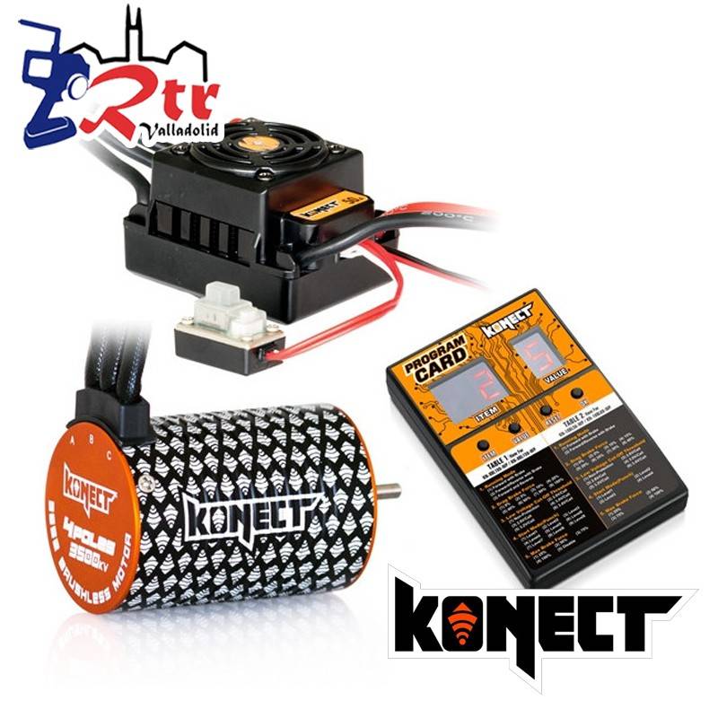 Brushless Waterproft 1/10 50A Motor 3652SL/5400Kv + Tarjeta Programadora Combo
