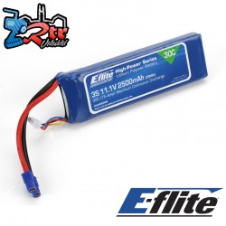 11.1V 2500mAh 3S 30C LiPo  Battery: EC3