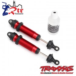 Amortiguadores Traxxas  GTR 139mm aluminio roscado Rojo...