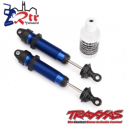 Amortiguadores GTR 139mm aluminio roscado Azul Traxxas TRA8460X