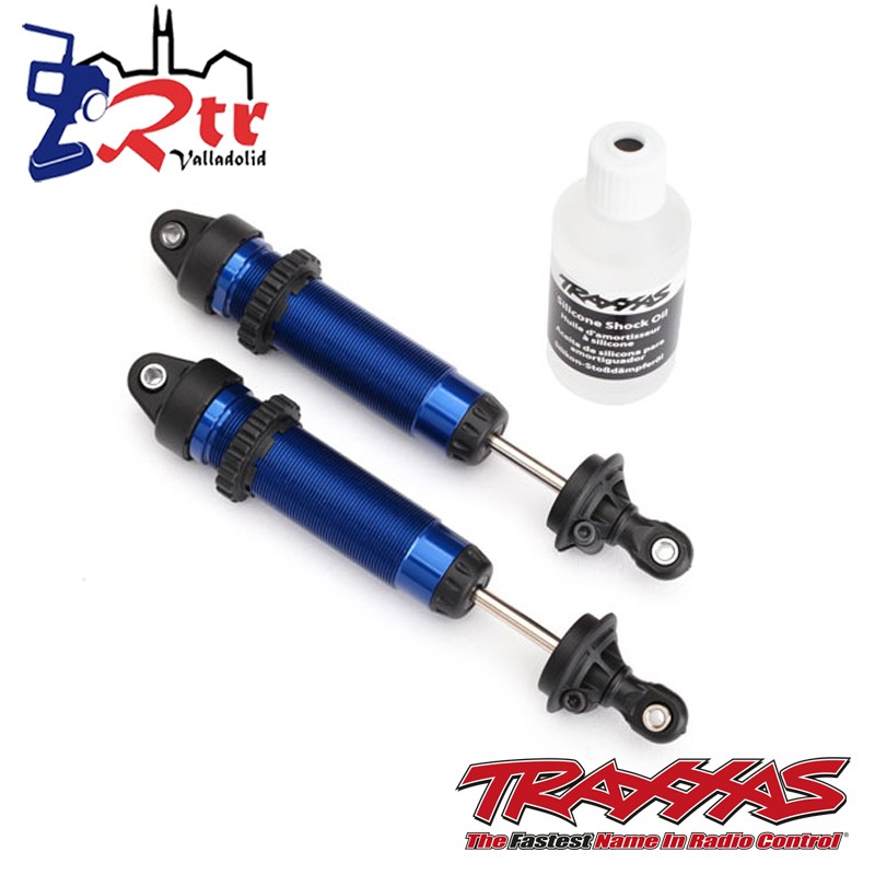 Amortiguadores GTR 134mm aluminio Azul roscado Traxxas TRA8450X