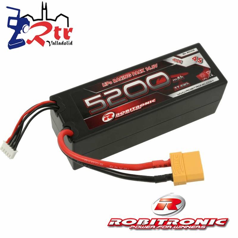 Lipo Robitronic 4s 5200 Mha 40C Caja dura HardBox XT90