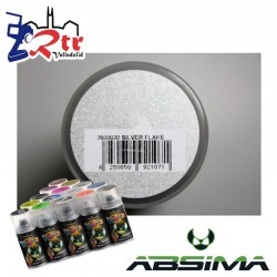 Pintura Absima Lexan Plata con efecto purpurina con aditivo anti Nitro 150Ml