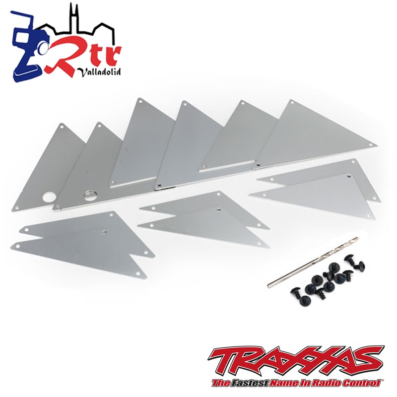 Paneles interiores Aluminio Plata chasis tubular Traxxas UDR TRA8434A
