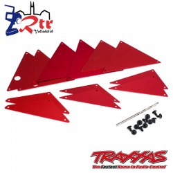 Paneles interiores Aluminio Rojo chasis tubular Traxxas UDR TRA8434R
